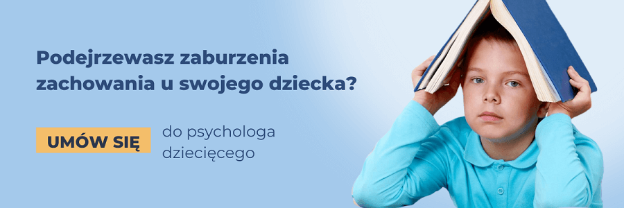 Zaburzenia zachowania: baner umów wizytę